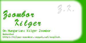 zsombor kilger business card